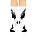 Black Dragon Head Crew Socks | Mythical Fantasy Dragon Design