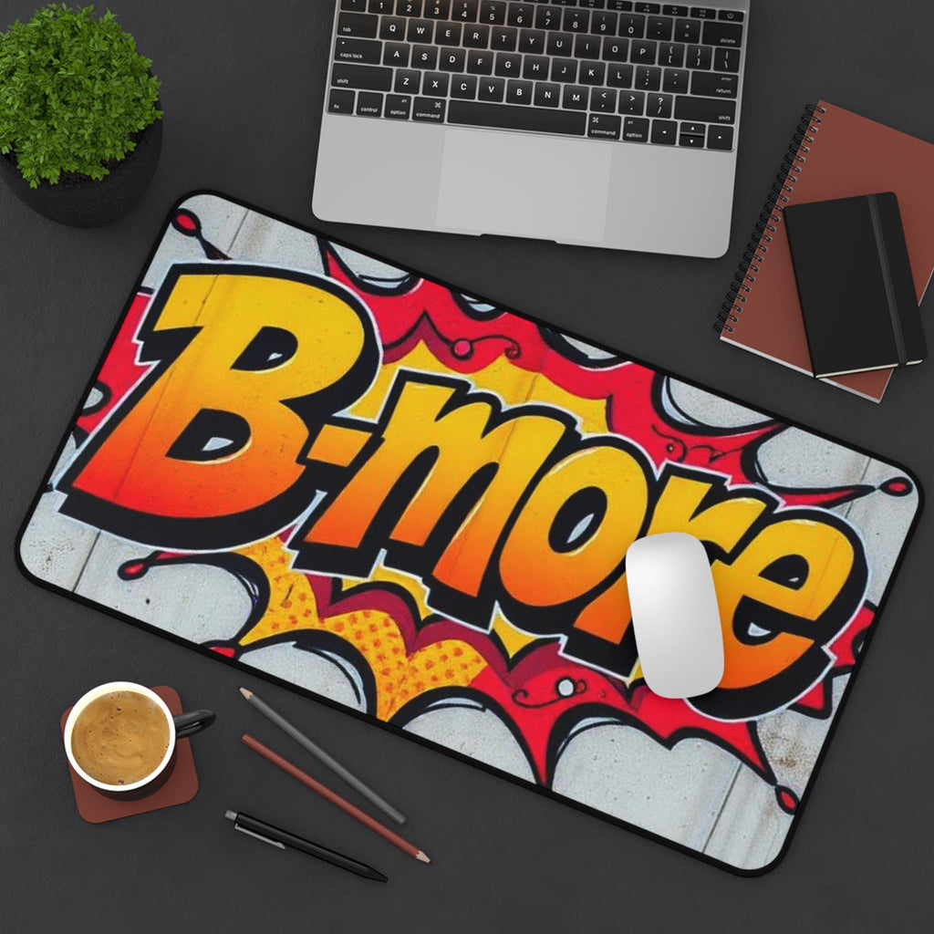 B-more Comic Pop Art Desk Mat | Baltimore Graphic Mousepad
