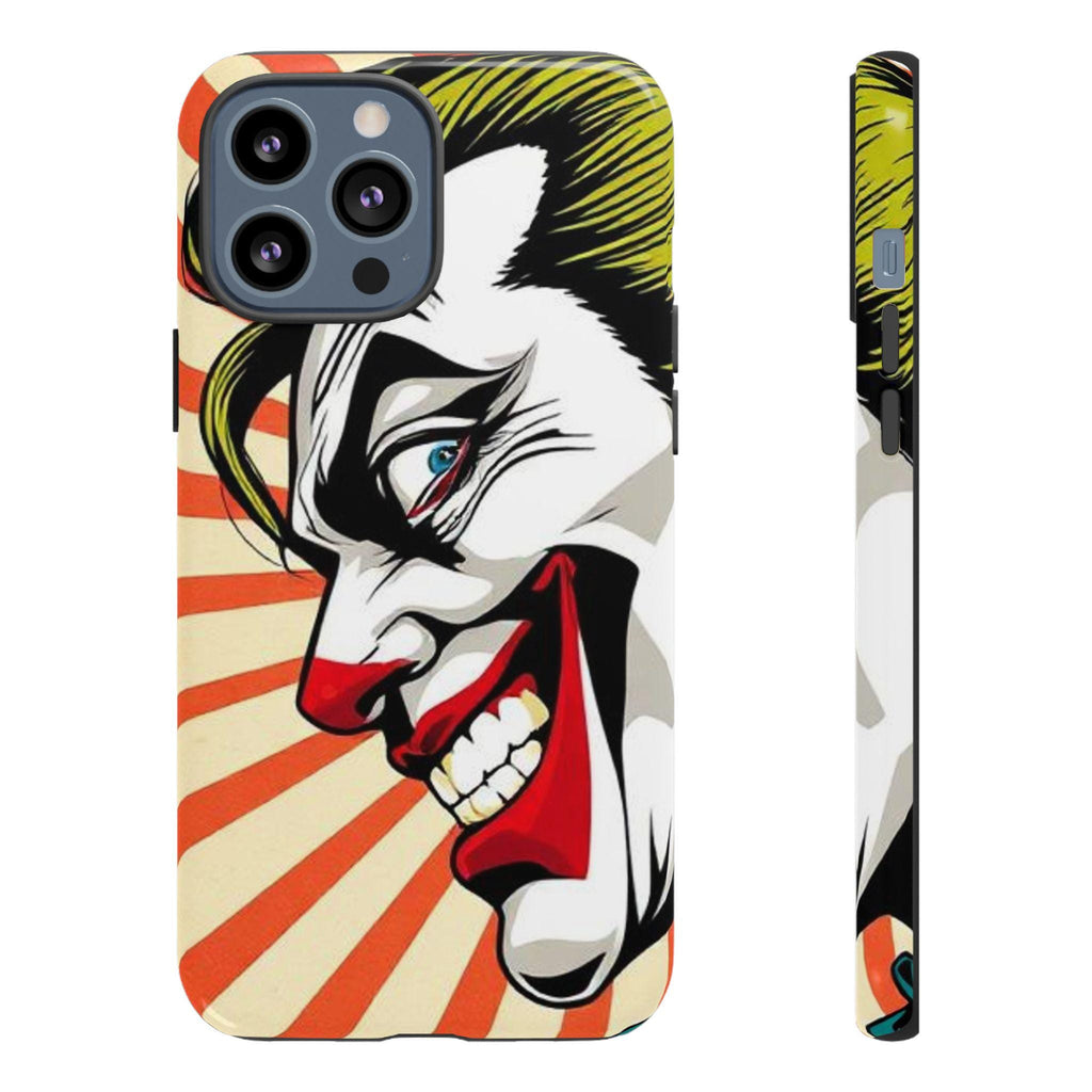 Evil Joker Face Tough Cases | Joker Grin Phone Case, Red Rays Design