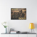 War Dogs Canvas Print | Military Jeep Soldiers Matte Stretched Wall Art