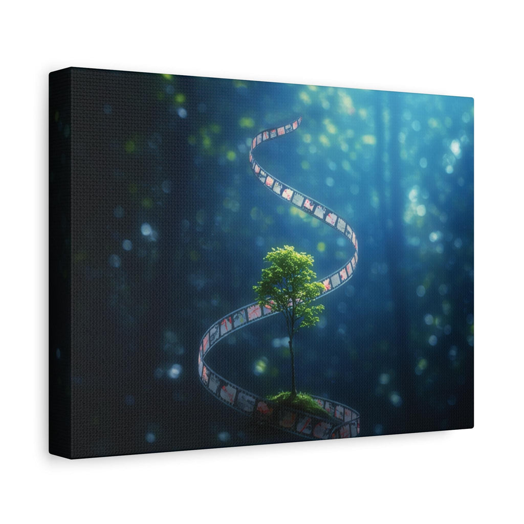 Spiral Filmstrip Tree Canvas