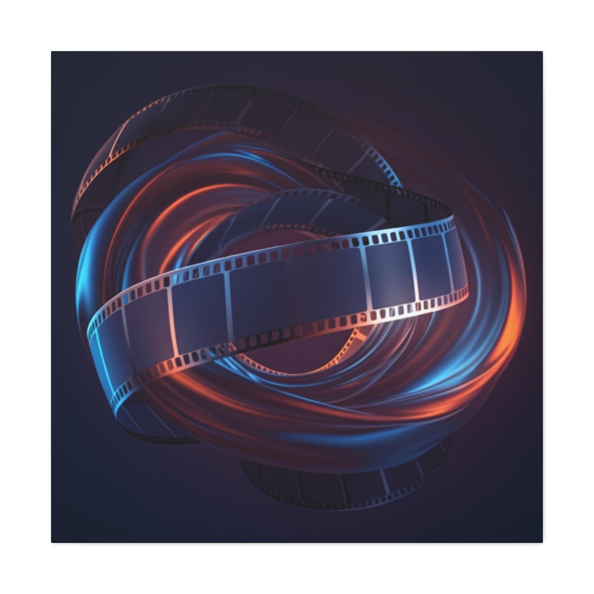 Film Reel Abstract Matte Canvas