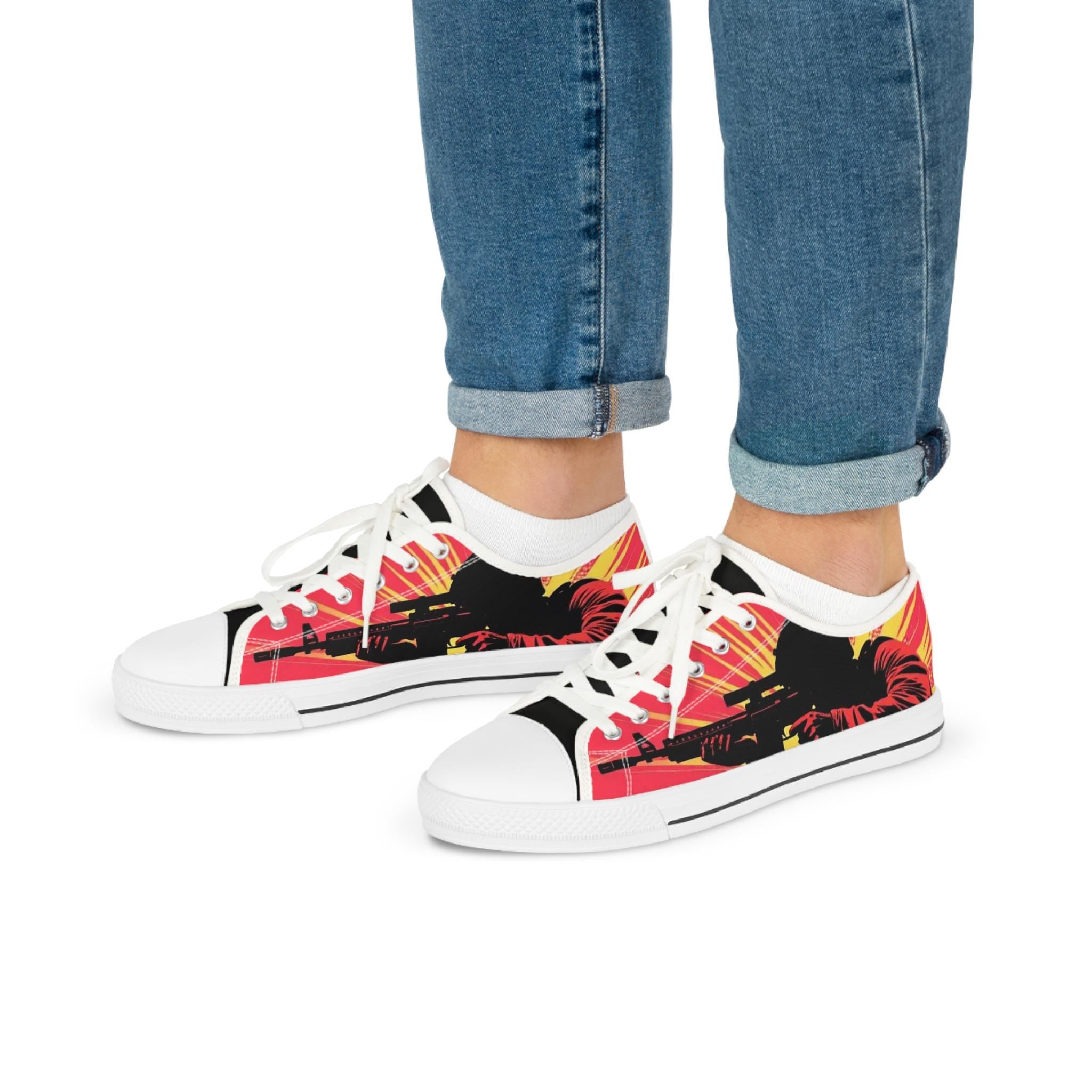 Sunburst Soldier Graphic Sneakers | Low Top Sneakers