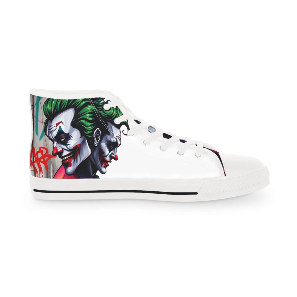 Joker Clown Face High Top Sneakers | Comic Clown Artwork, Streetwear