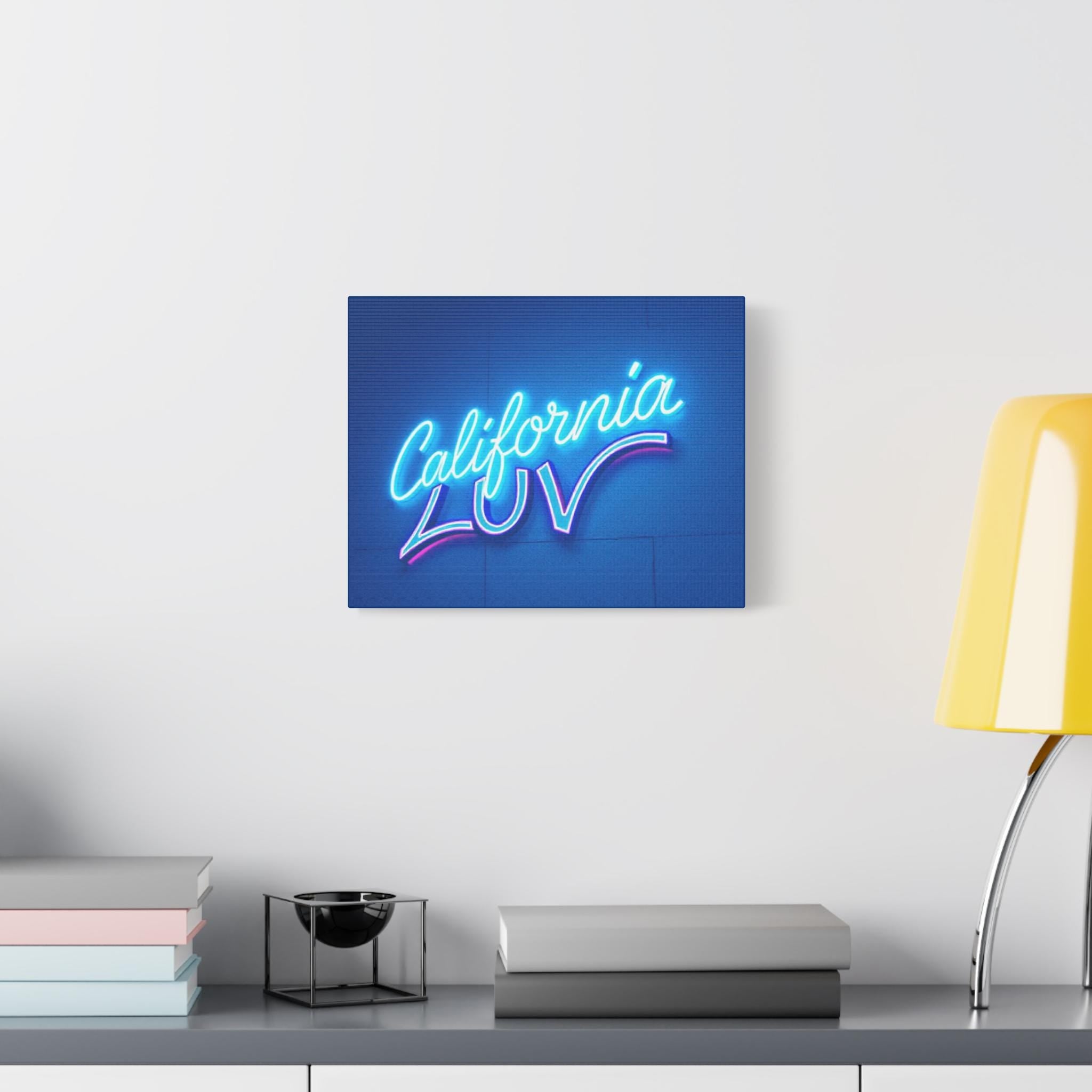California Luv Neon Sign Canvas