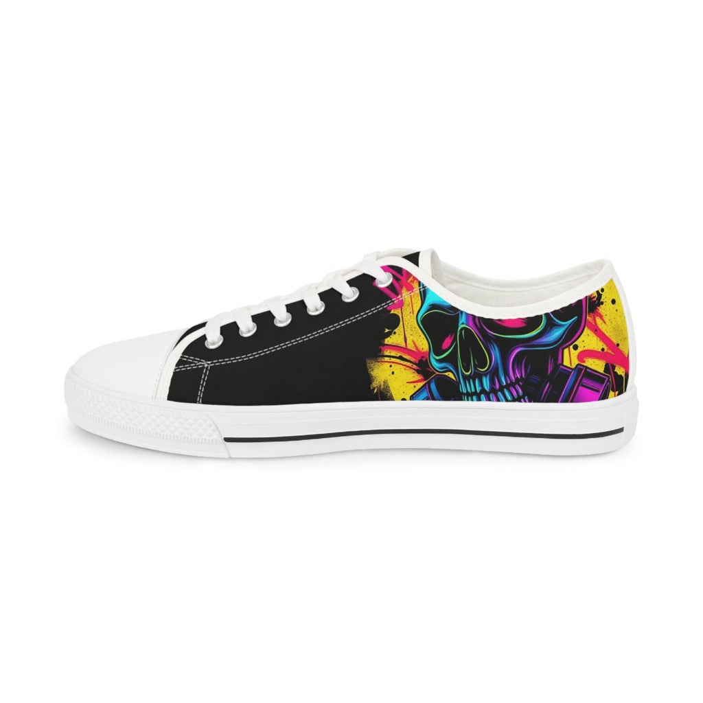 Neon Skull Sneakers | Low Top Shoes, Streetwear Art