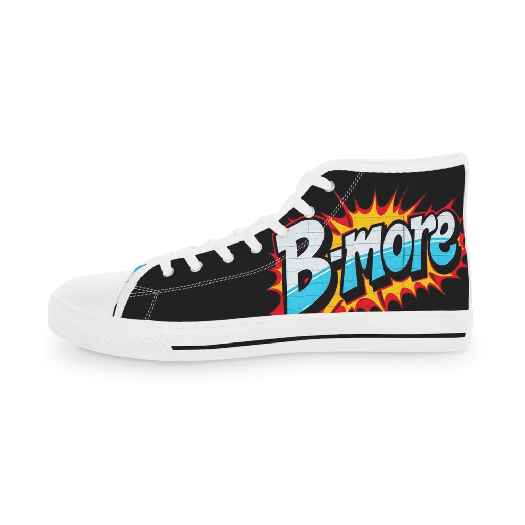 B'more Graphic High Top Sneakers | Retro Comic Flame Design