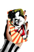 Evil Joker Face Tough Cases | Joker Grin Phone Case, Red Rays Design