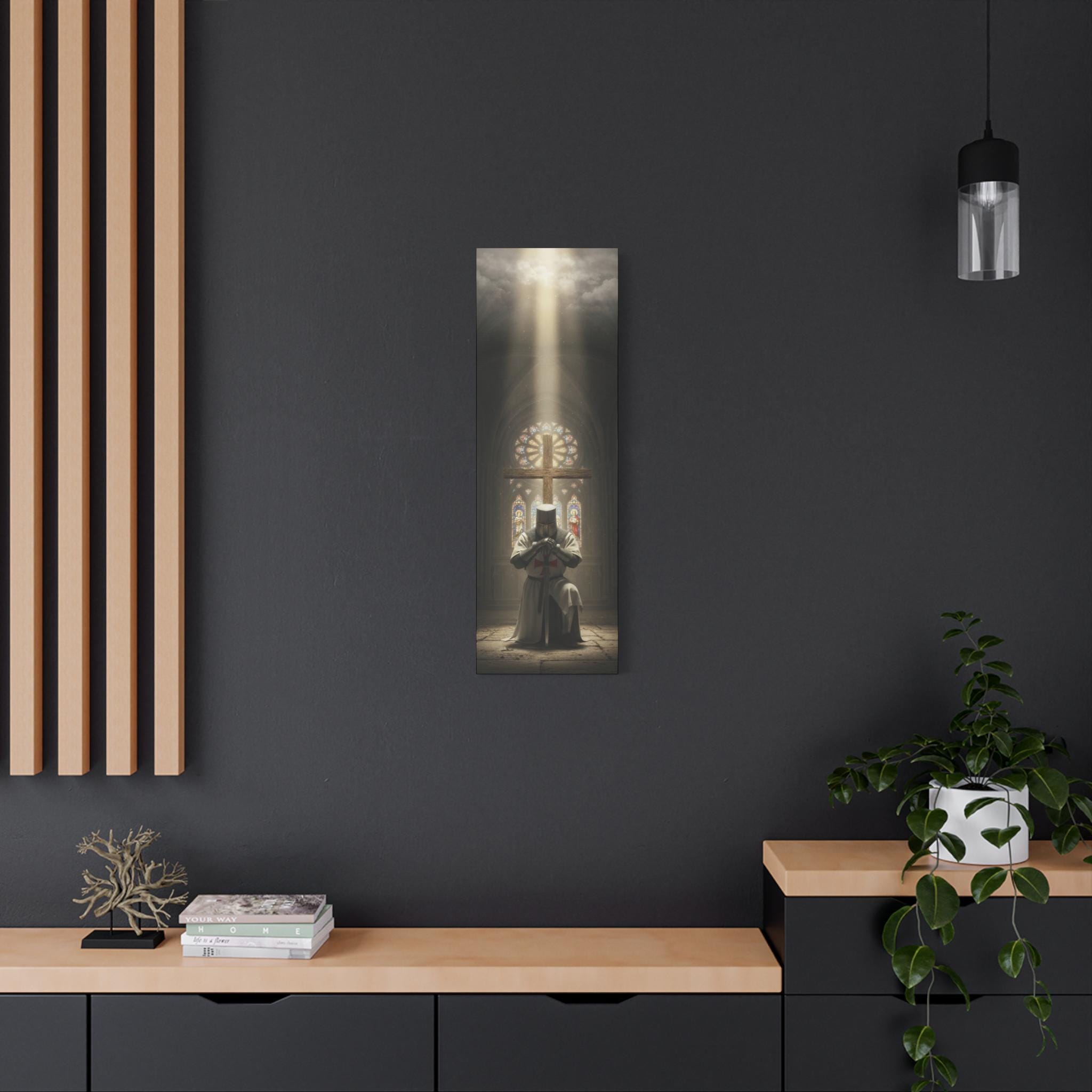 Knights Templar Prayer Canvas | Matte Stretched Wall Art