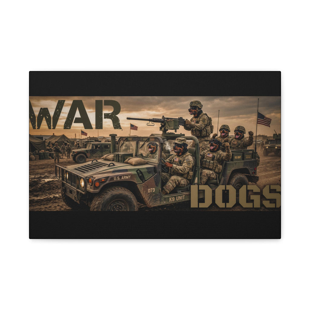 War Dogs Military Jeep Canvas