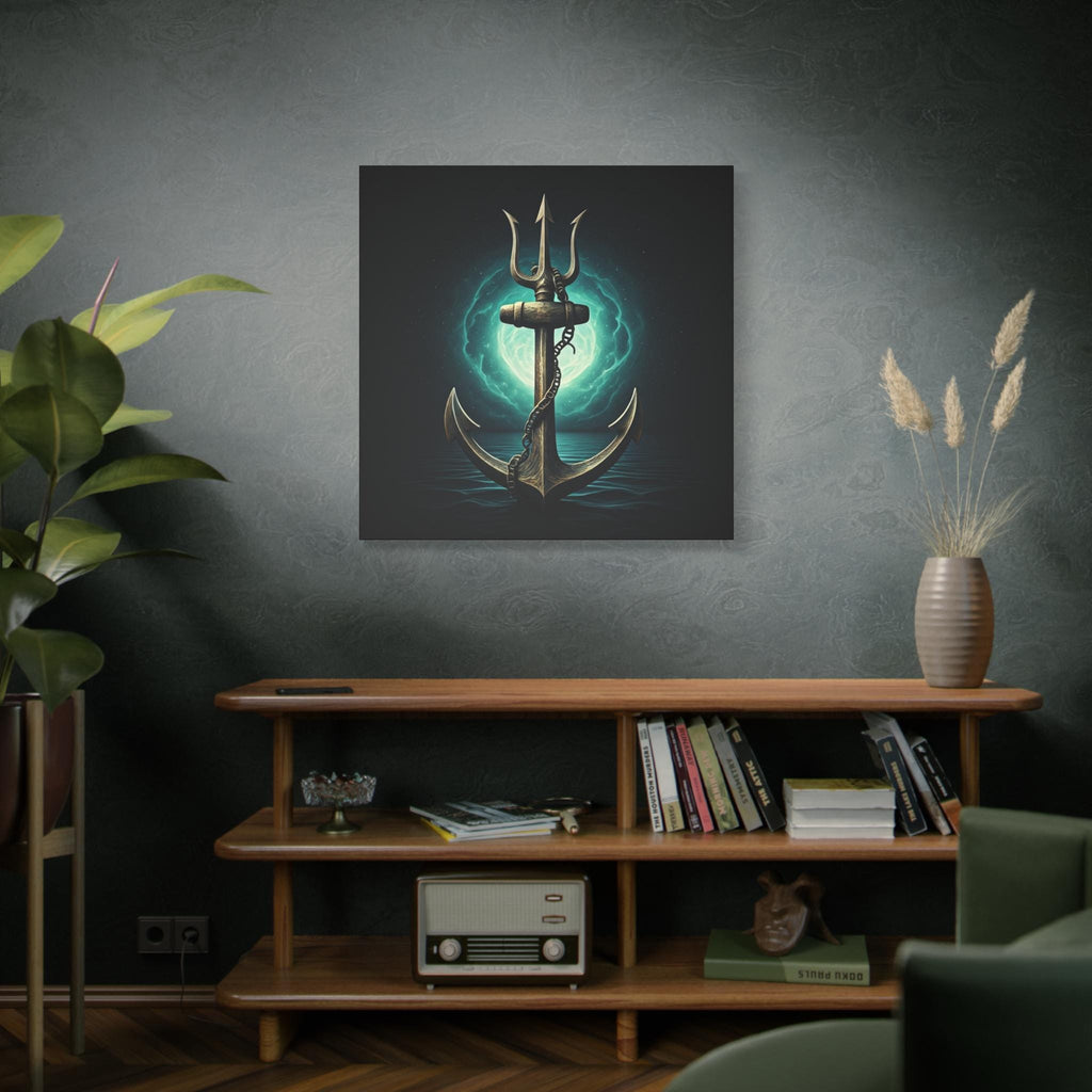 Anchor Trident Canvas | Matte Stretched Wall Art
