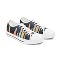 Paint Drip Pattern Women's Low Top Sneakers | Neon Paint Splash Design