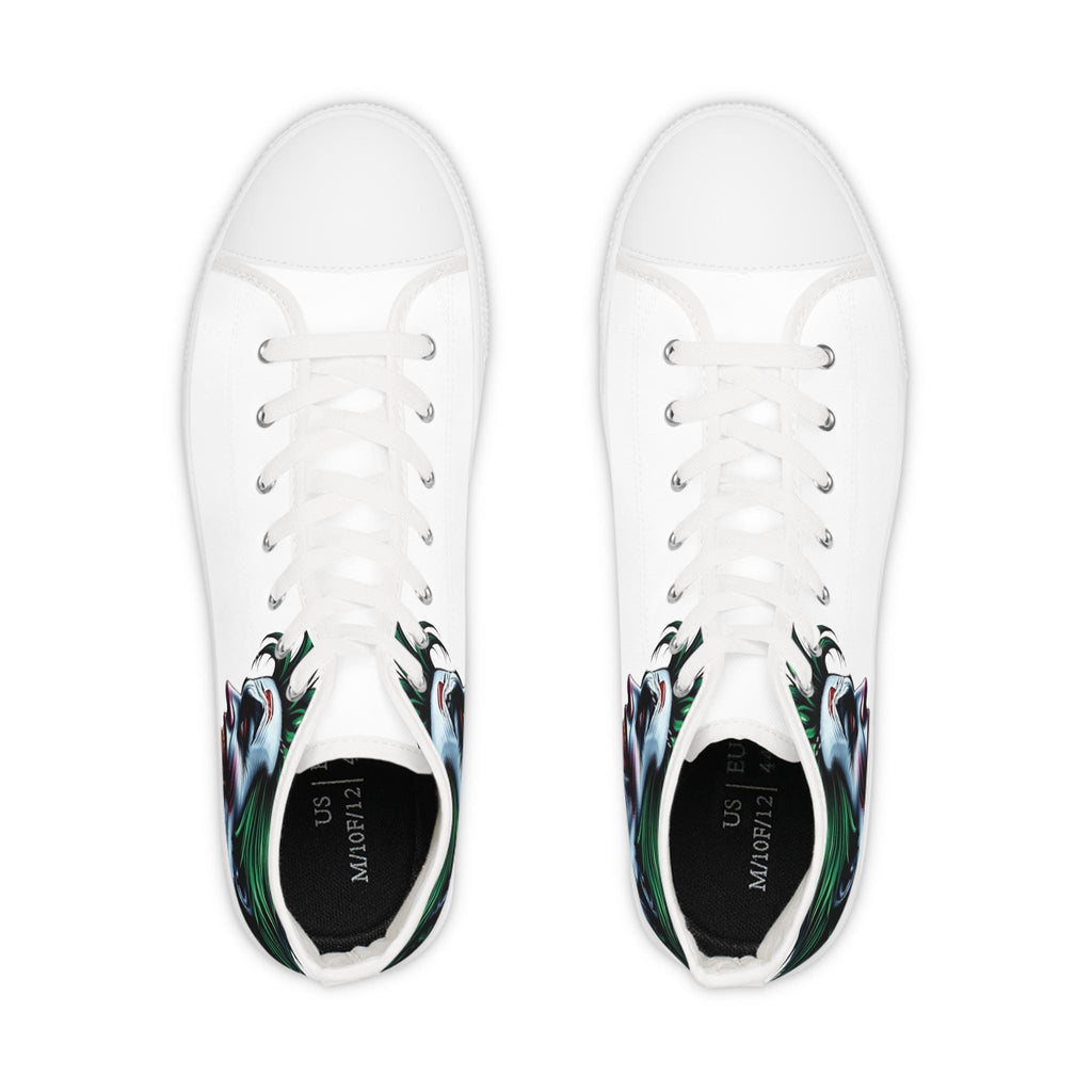 Joker Face Illustration High Top Sneakers | Clown Villain Artwork