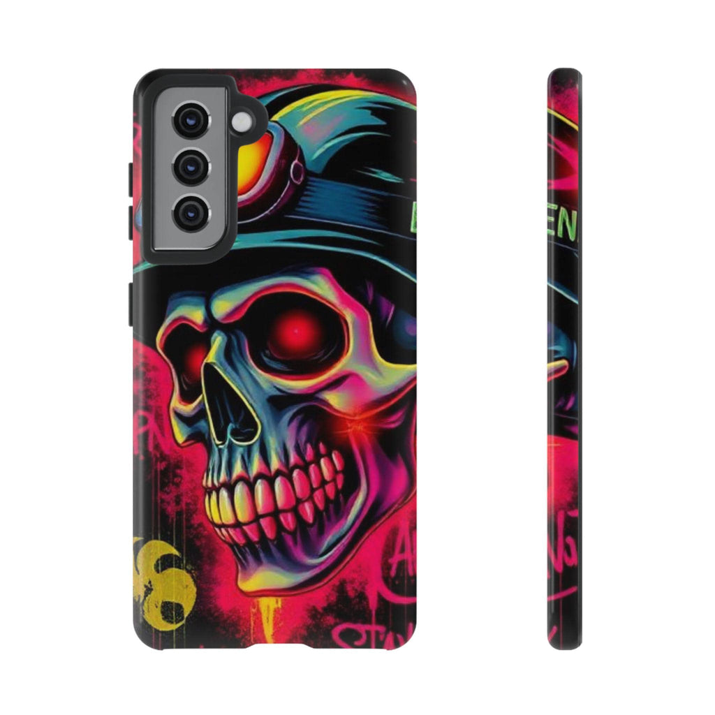 Glowing Red Soldier Skull with Hat phone case | Tough Cases