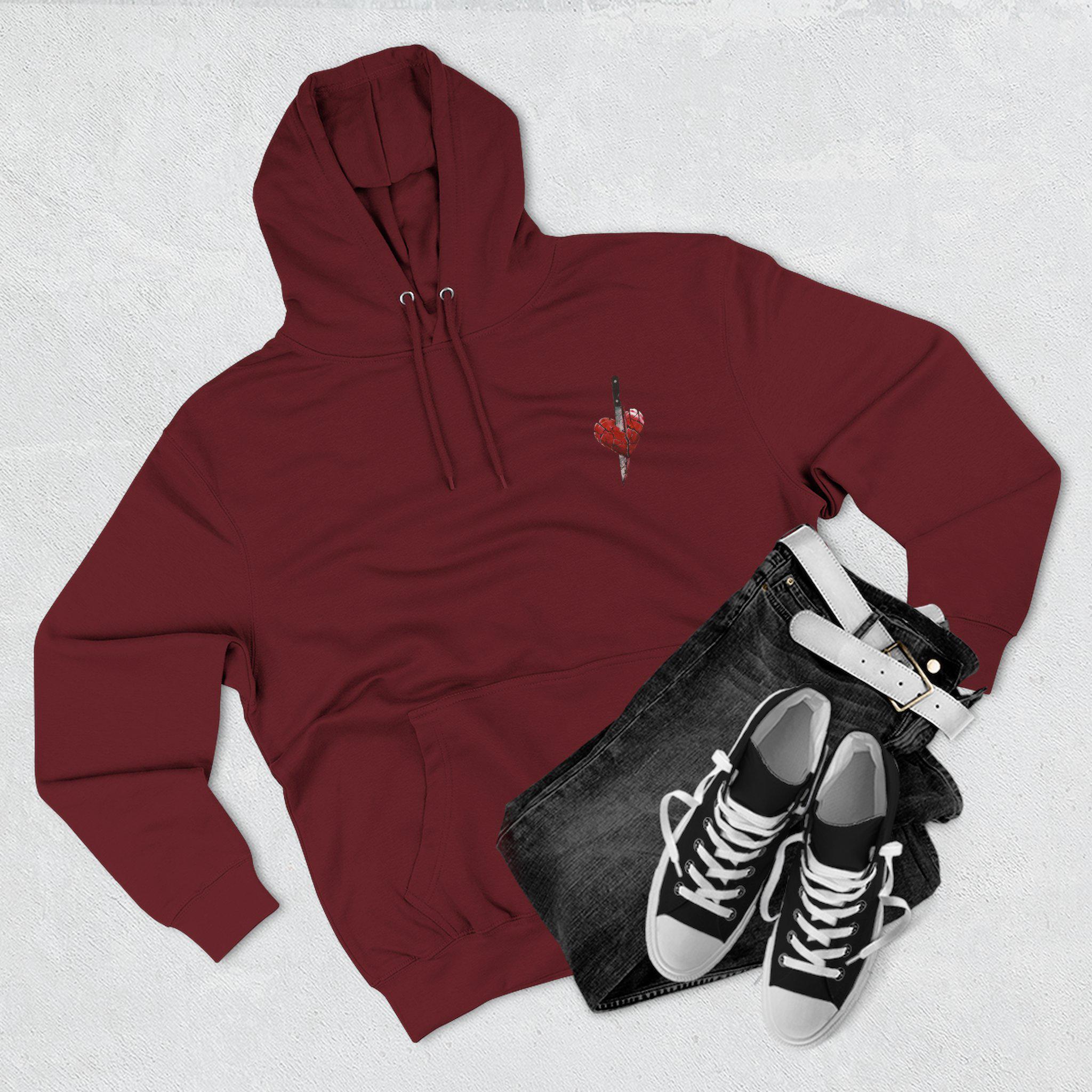 If You Love Her Chase Her Hoodie | Heart Portrait Back Print