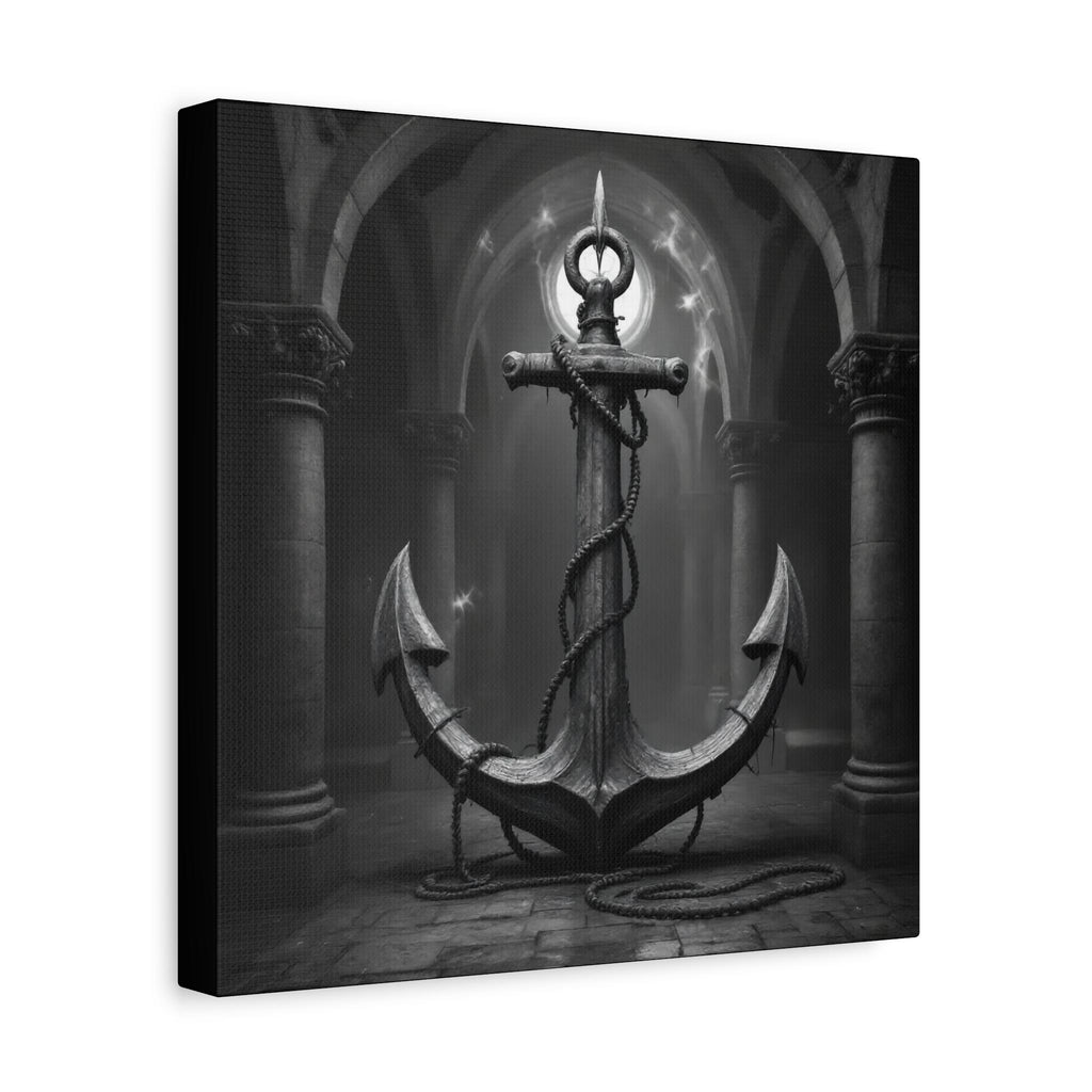 Anchor Shrine Canvas | Matte Stretched Wall Art, Gothic Nautical Decor