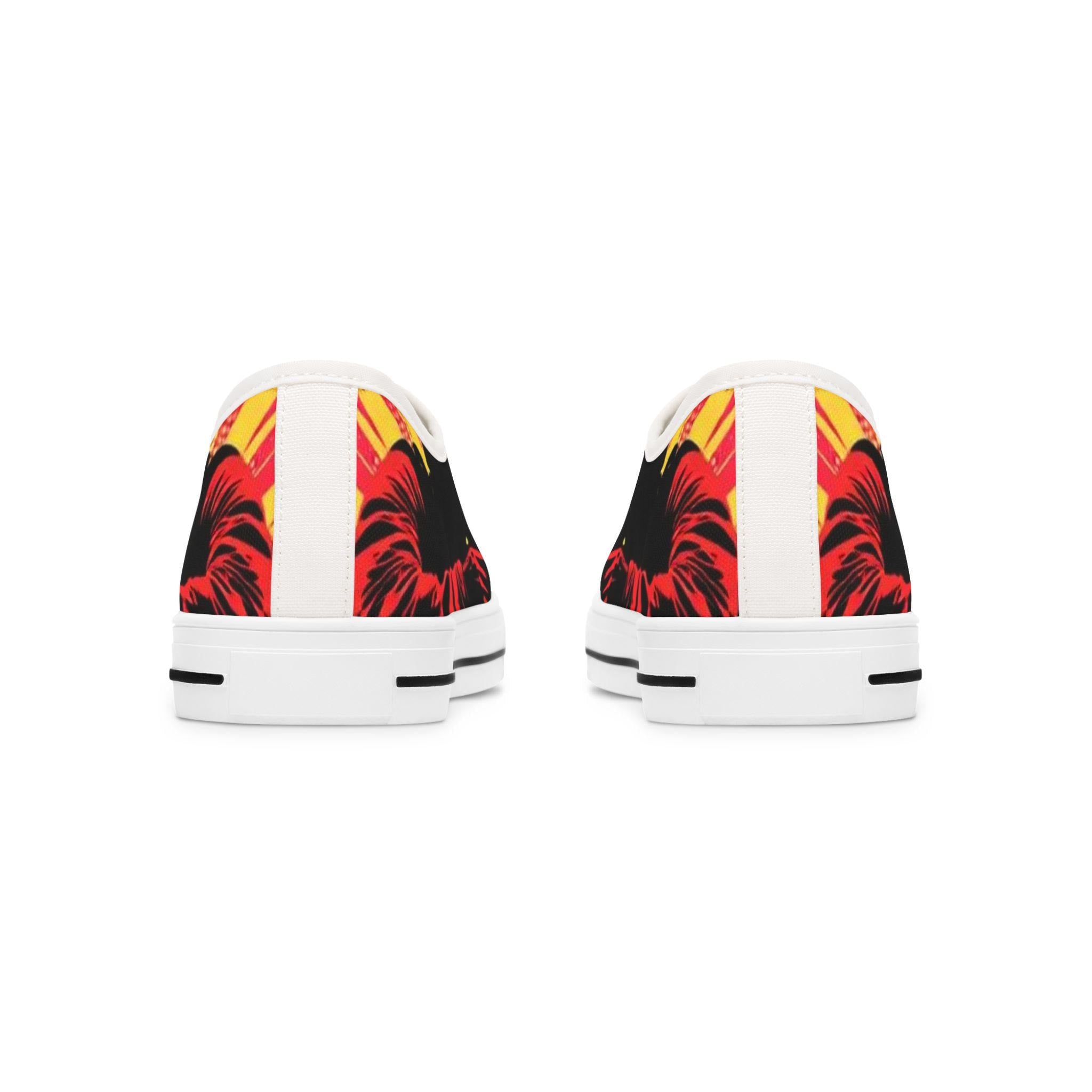 Sunburst Soldier Graphic Low Top Sneakers | Music Rock Instrument Shoes