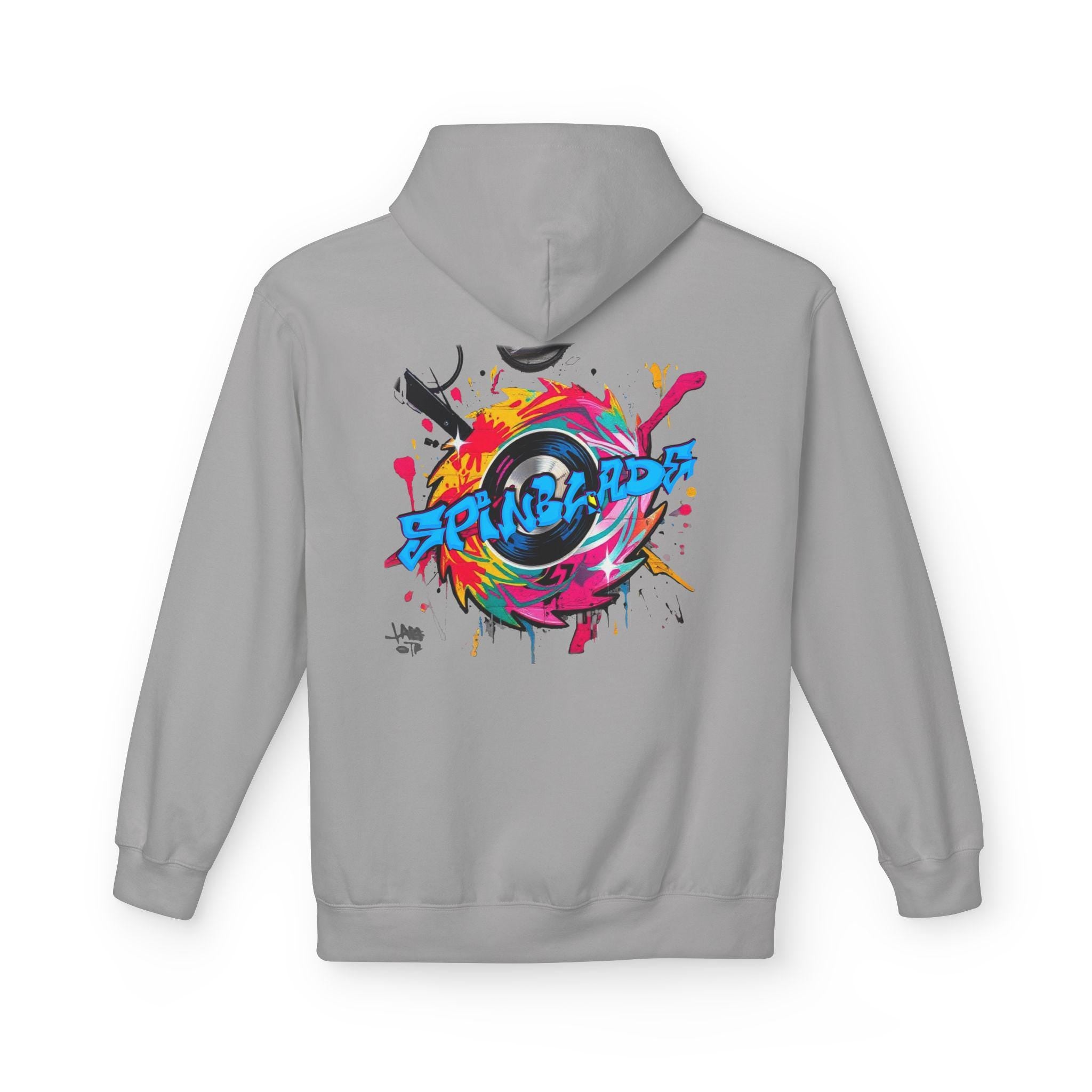Spinblade Graffiti Saw Hoodie | Colorful DJ Record Streetwear