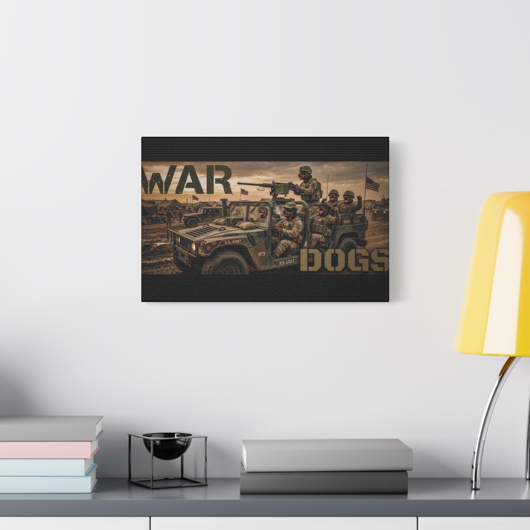 War Dogs Military Jeep Canvas