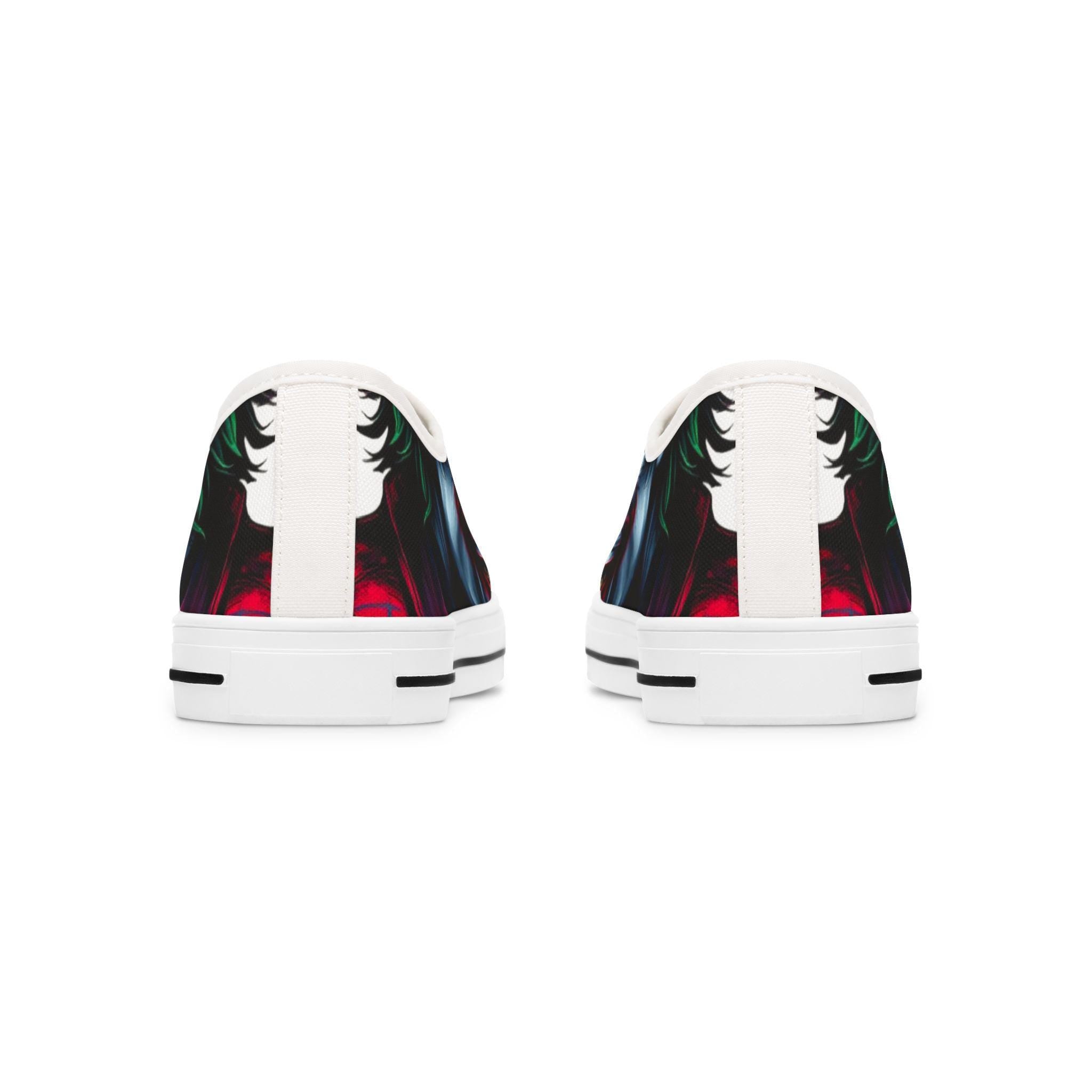 Joker Face Illustration Sneakers Women's Low Top Sneakers | Comic Villain Art