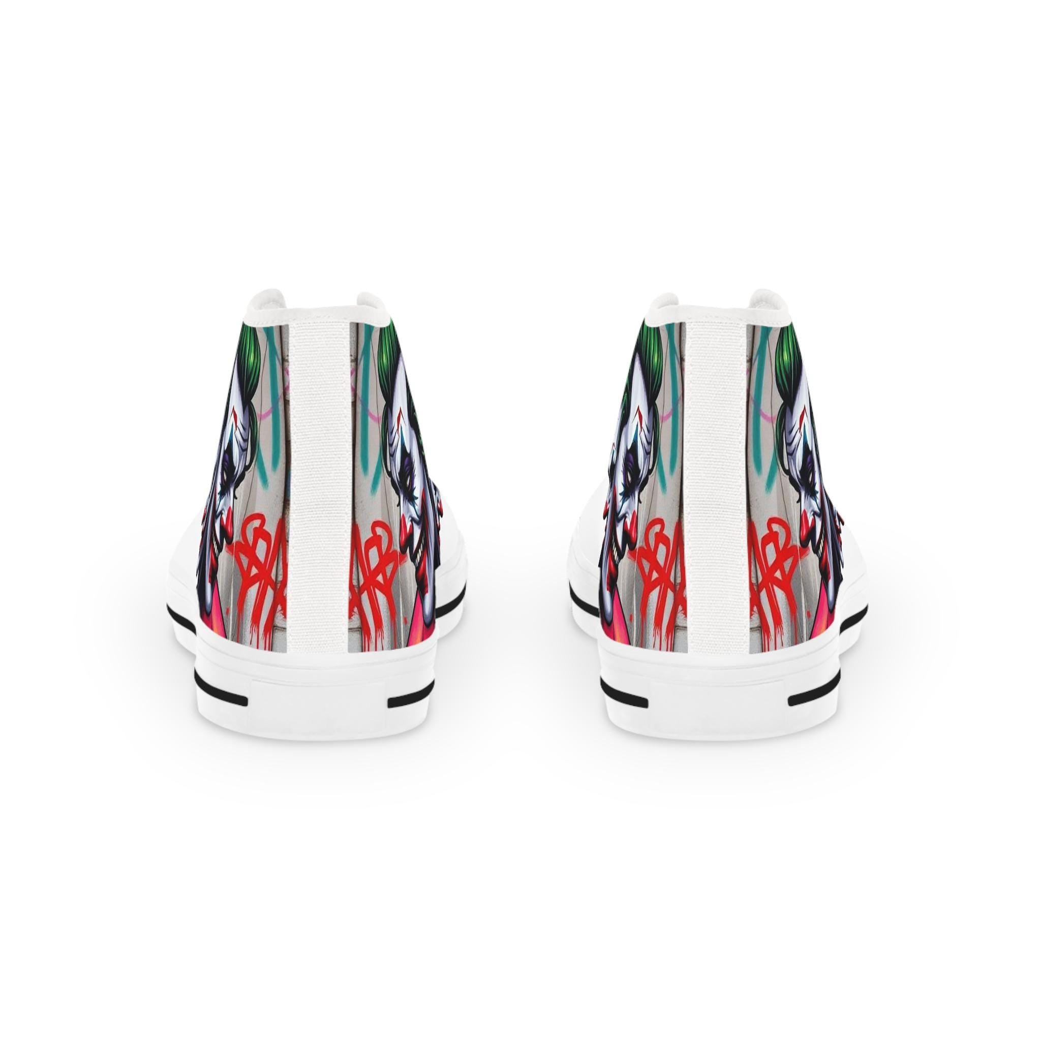 Joker Clown Face High Top Sneakers | Comic Clown Artwork, Streetwear