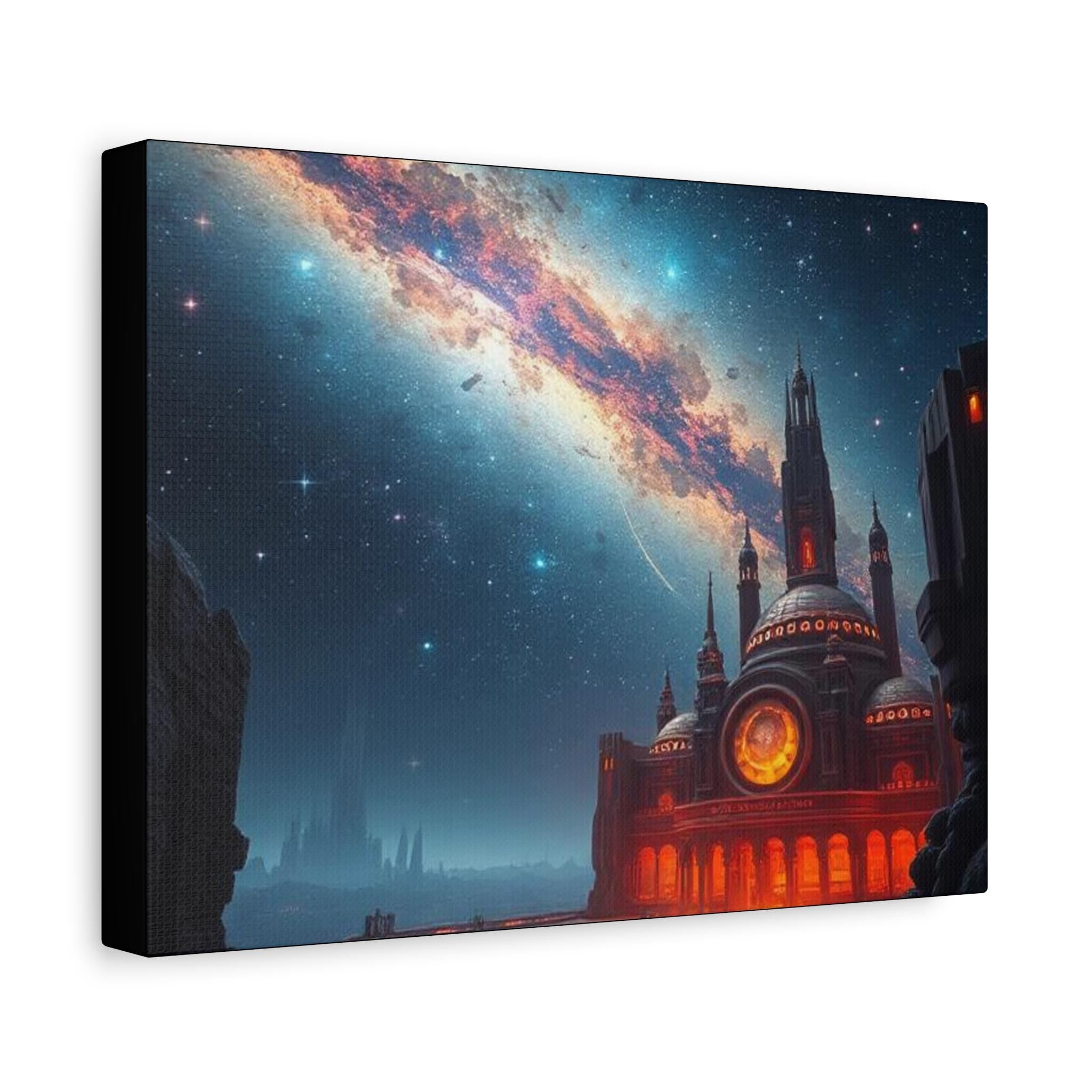 Celestial Cityscape Canvas
