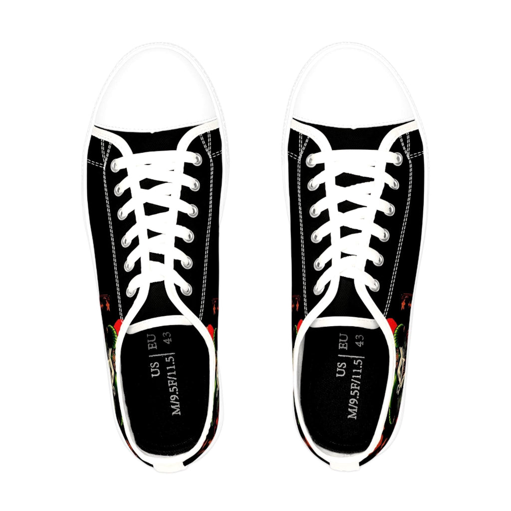 Creepy Joker Clown Face Men's Low Top Sneakers | Horror Streetwear
