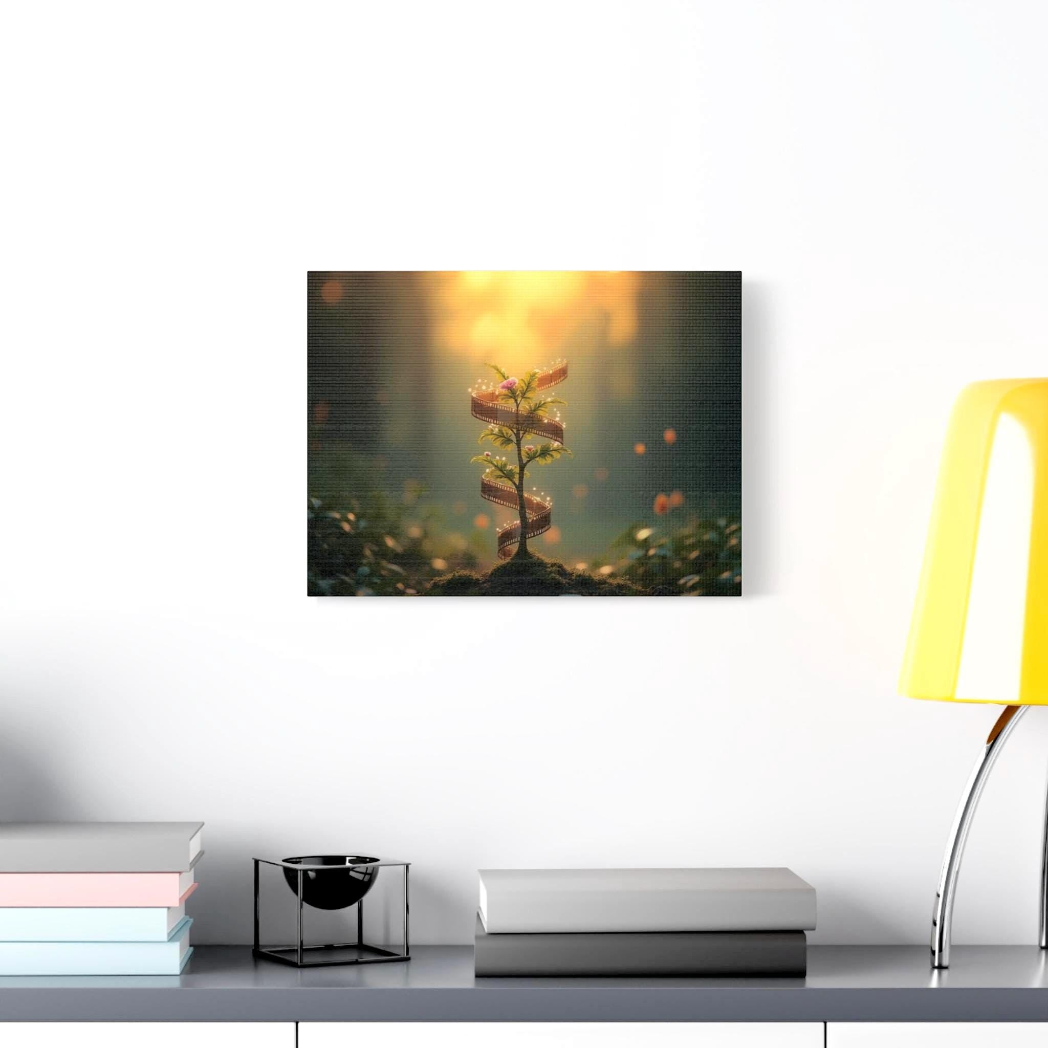Film Reel Spiral Seedling Canvas
