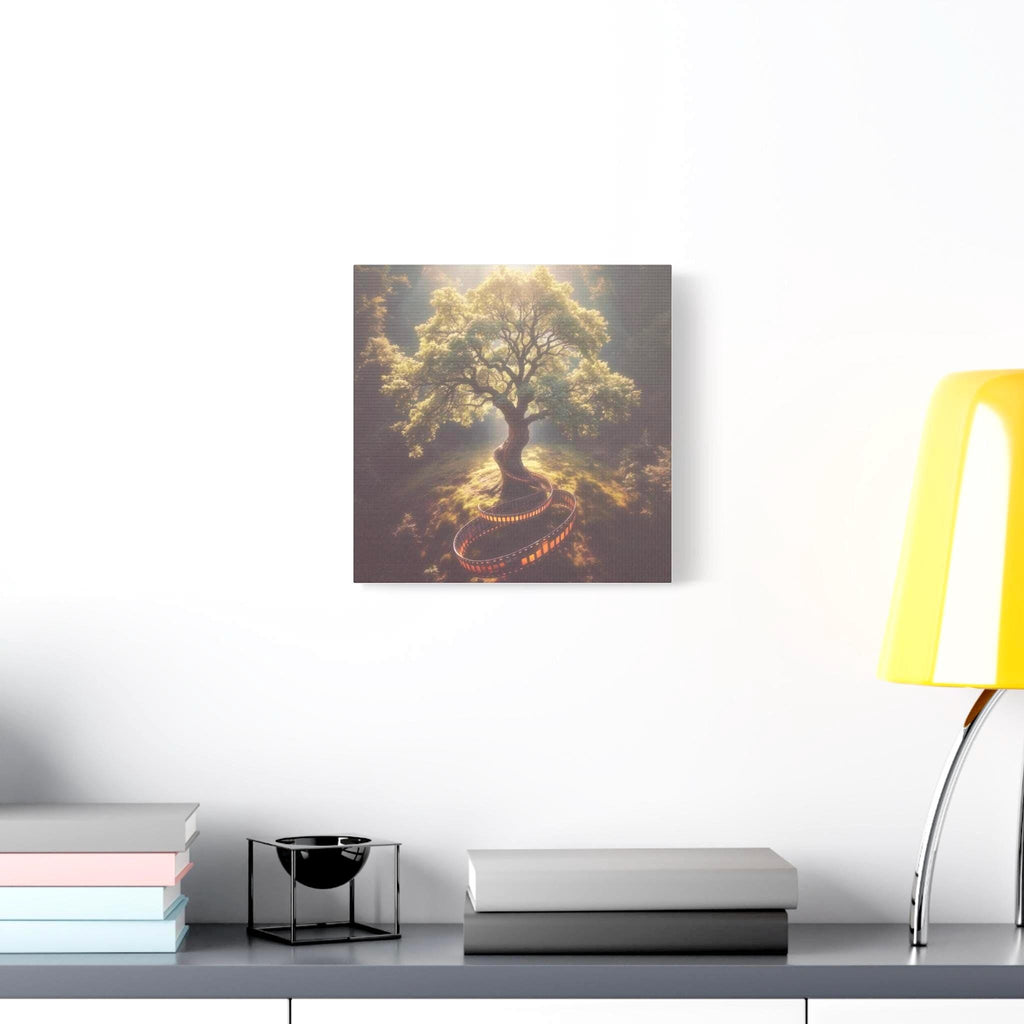 Enchanted Tree with Film Reel Spiral Canvas