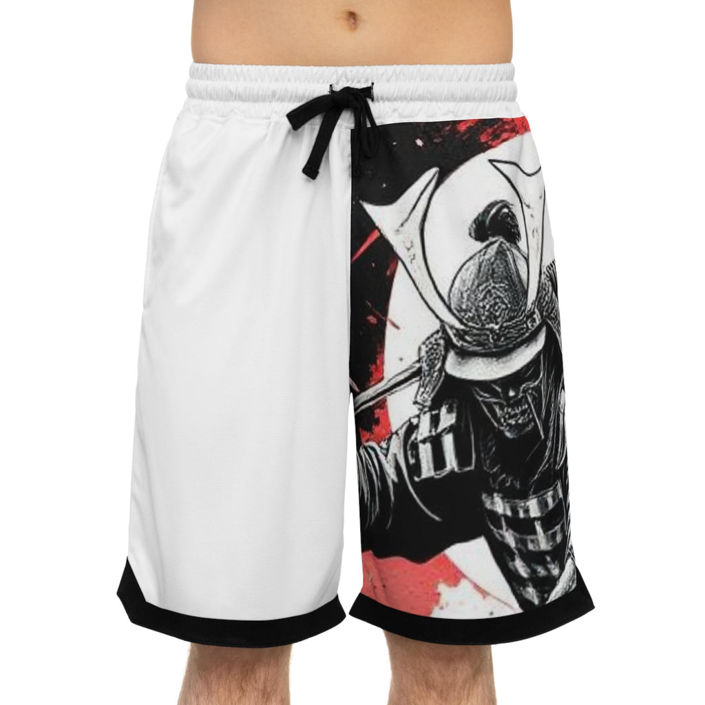 Samurai Warrior Graphic Basketball Shorts | AOP Printed Athletic Shorts